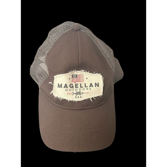 Magellan Outdoors Patch Gray Baseball‎ Trucker Cap Hat Snapback - Picture 1 of 2
